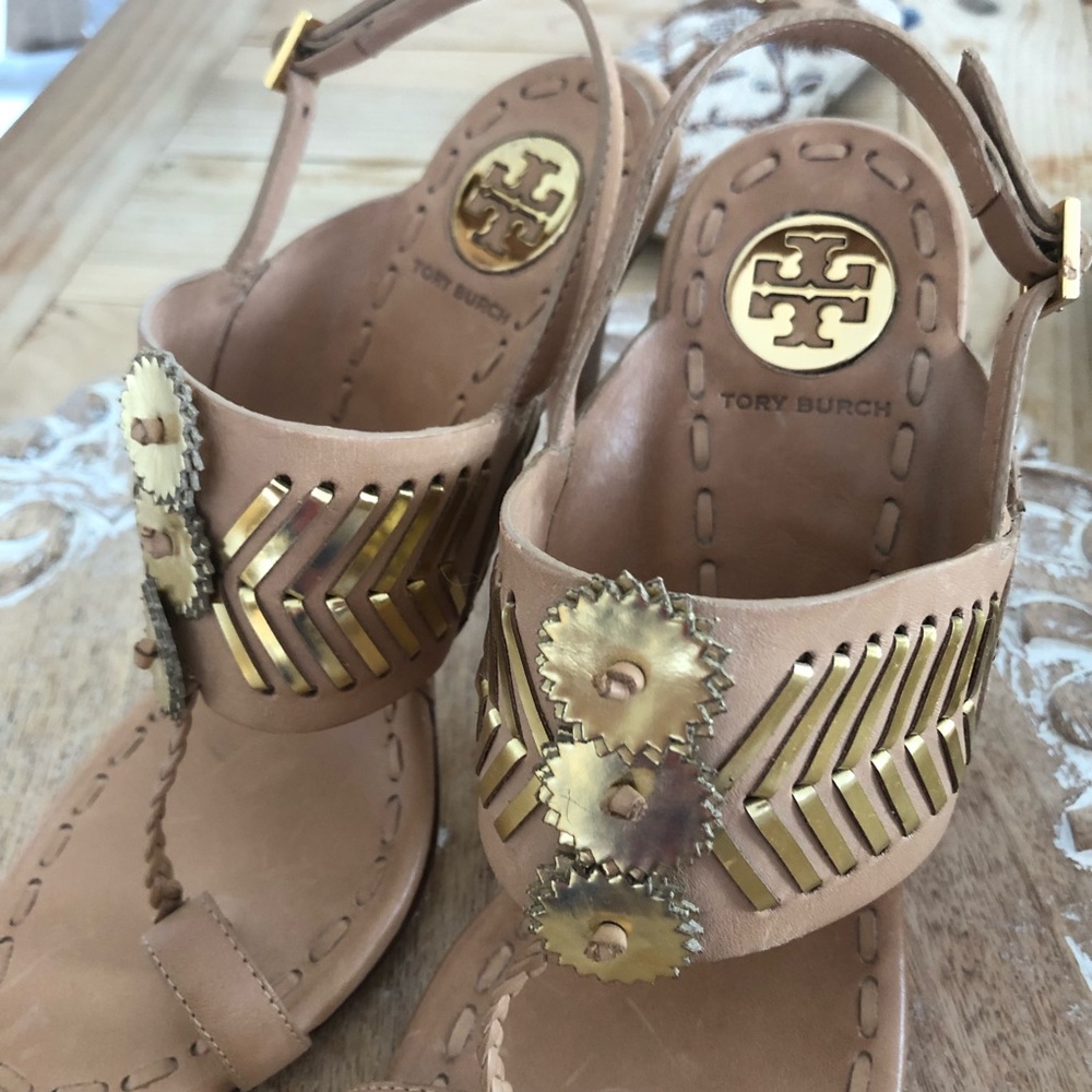 HPx2! Tory Burch Caylan Sandals. Size 8.5, 5” heel. Unworn. - Picture 7 of 15